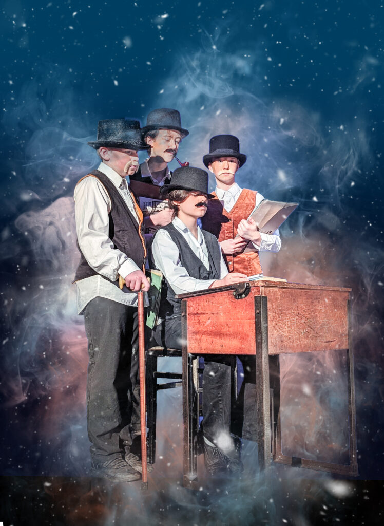 AI generated image of a Victorian era private detective walking