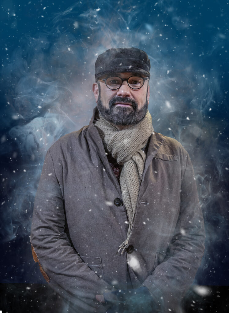 AI generated image of a Victorian era private detective walking